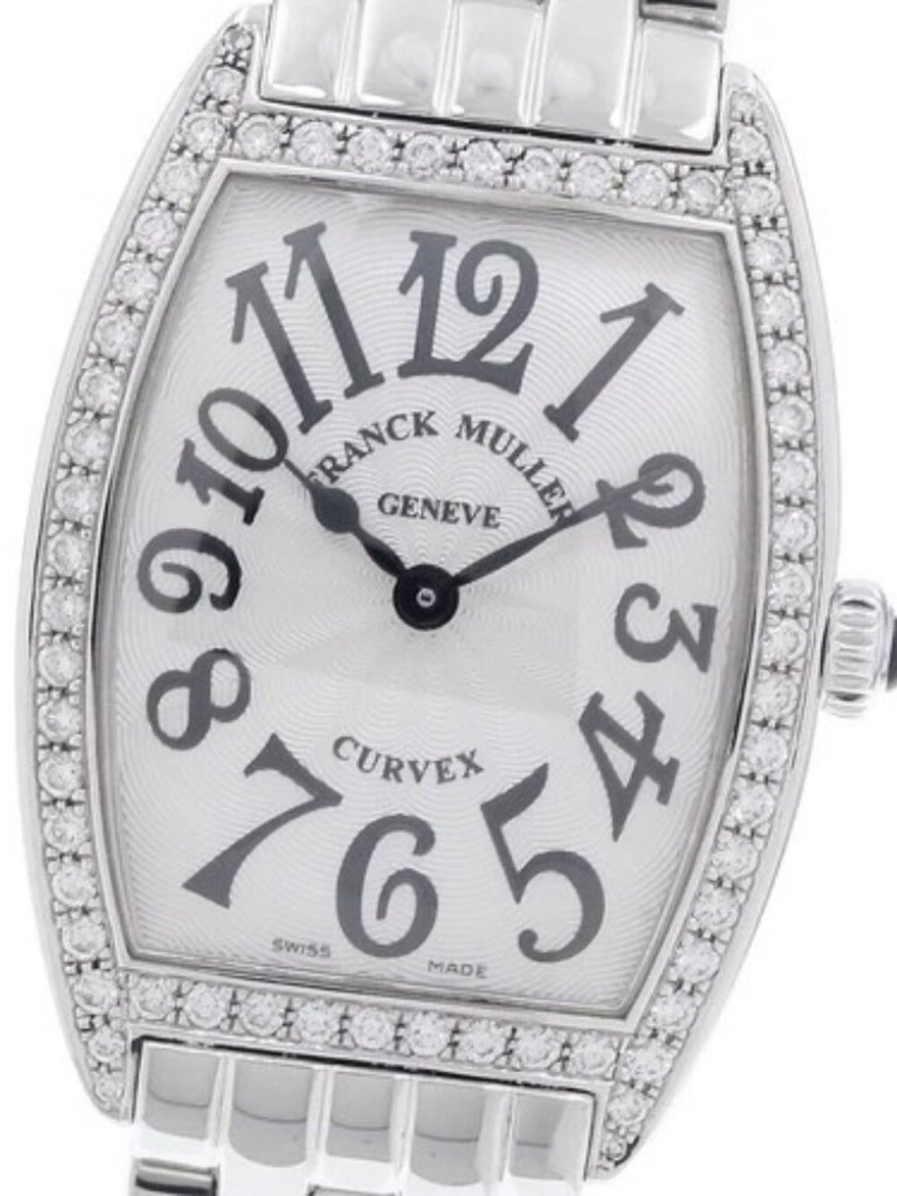 FRANCK MULLER Tonneau Curvex 1752QZDP Diamond Bezel Quartz Ladies Watch_959776
